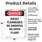 Signmission Diesel Flammable No Smoking No Danger Sign, Plastic, 10in W x 14in L, 2PK OS-2PACK-DS-P-1014-V-2363 - alternate 6